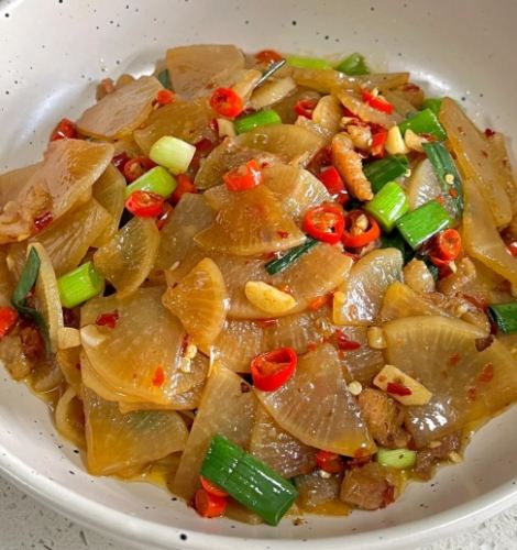 炒白萝卜食谱